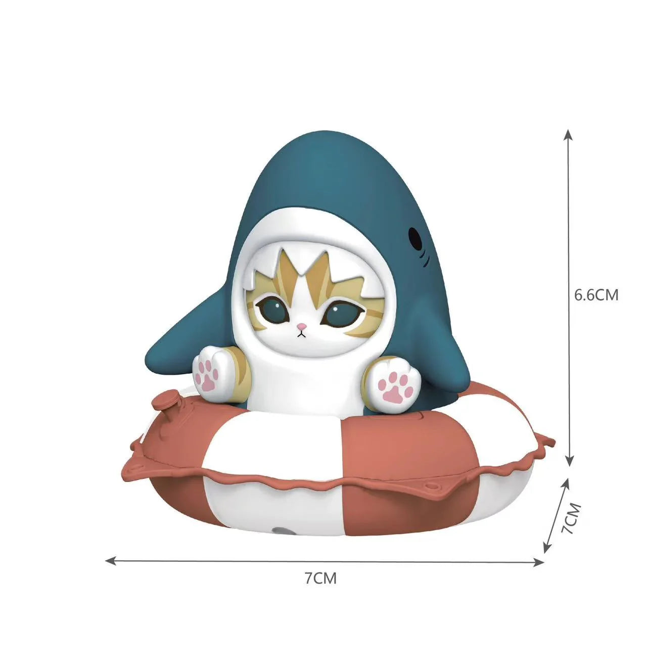 Mofusand Swimming Ring Series Figure Blind Box - Shark Cat