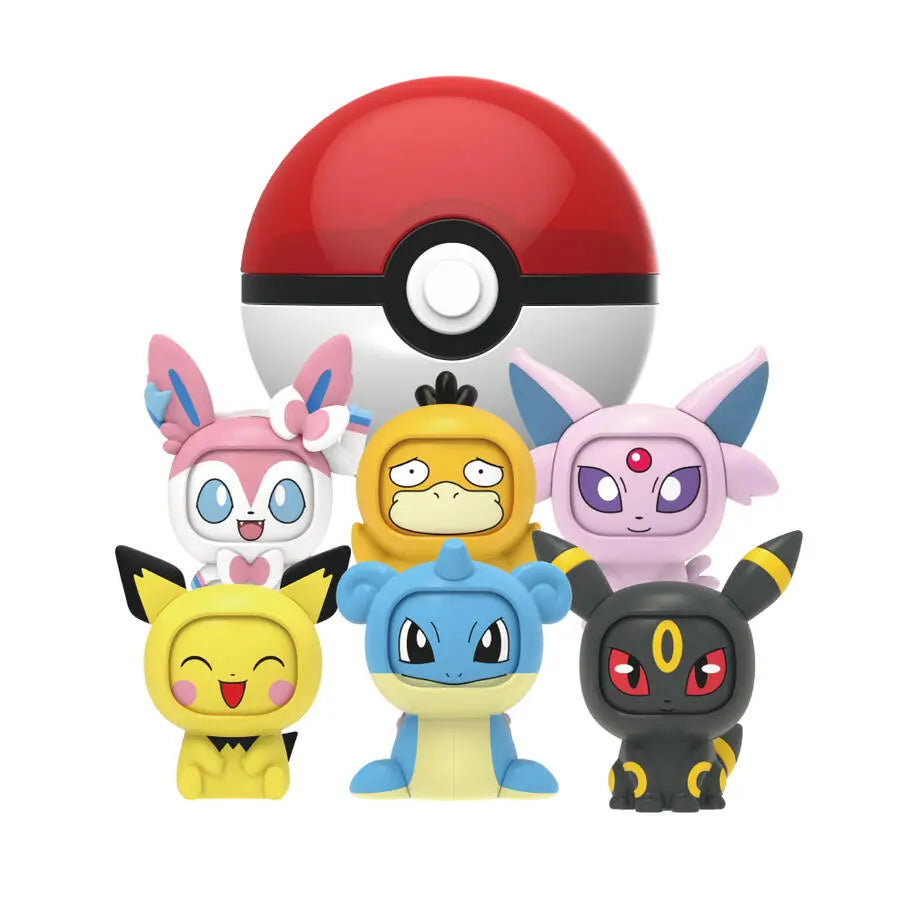 sylveon figurine, physduck figurine, pichu figurine, Umbreon figurine, Lapras figurine. cute Pokemon mini figures